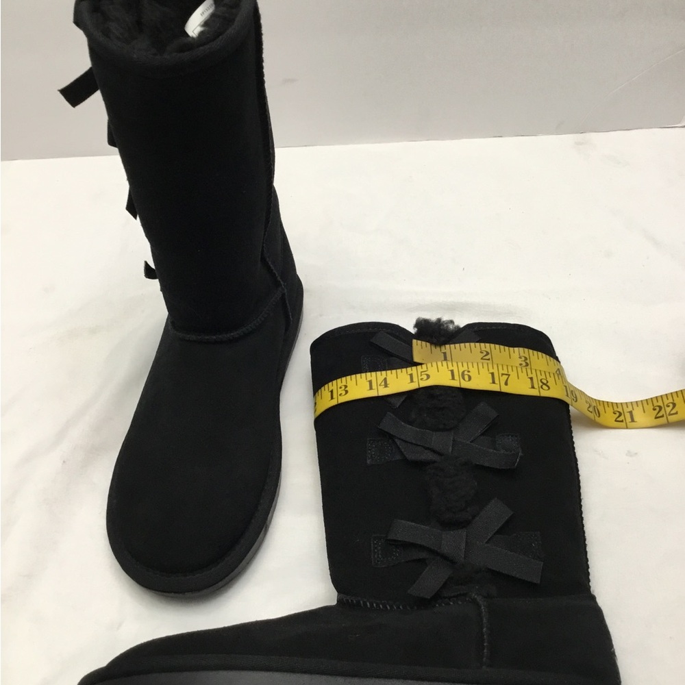 Koolaburra Black Suede Boots with Plush Lining - Picture 14 of 16